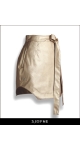 Złota spódnica ołówkowa z wysokim stanem i paskiem wiązanym w pasie Sjofnne Polski projektant mody - Sklep internetowy